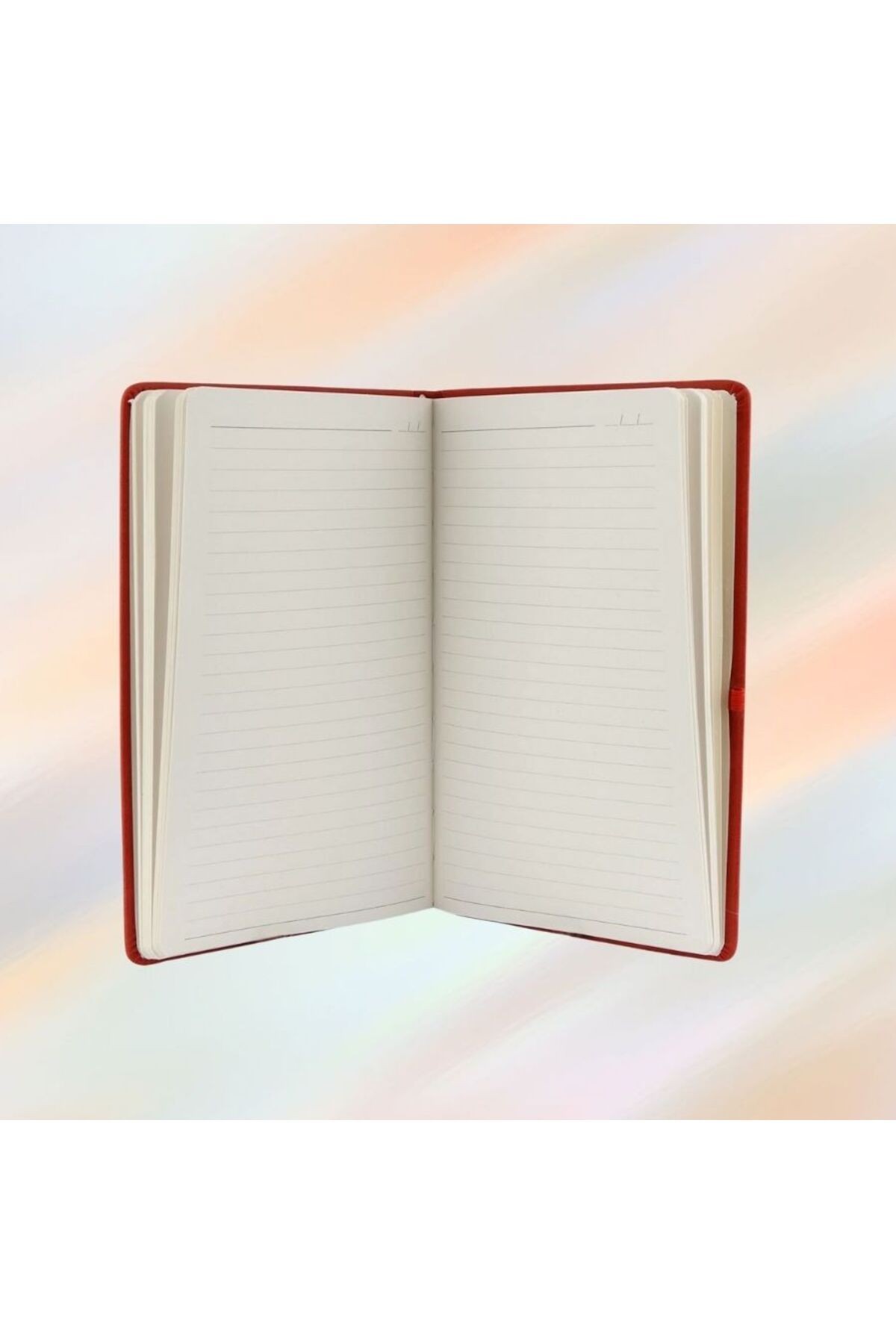Kişiye Özel Isim Baskılı Deri Kapaklı Çizgili Defter Ve Kalem Seti