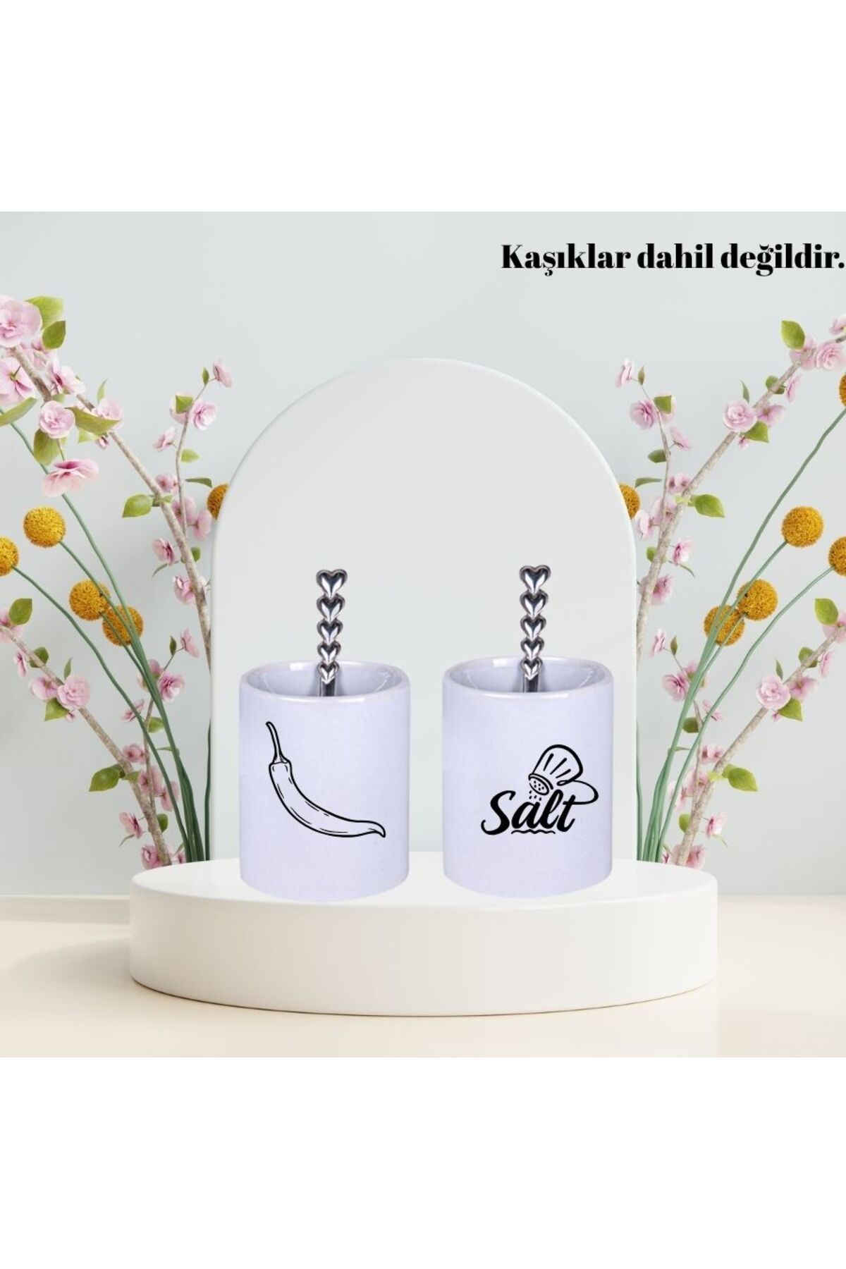 KİŞİYE ÖZEL İSİM RESİM BASKILI KULPSUZ İKİLİ FİNCAN SETİ