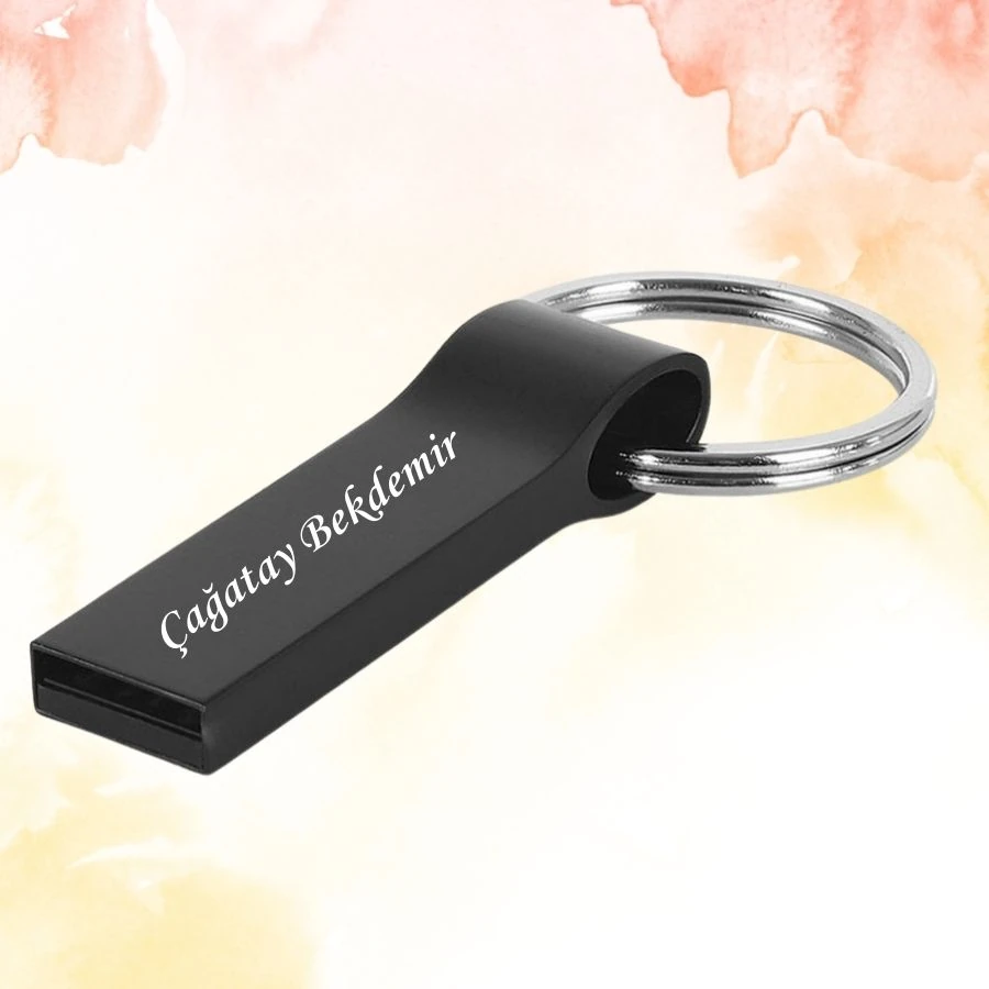KİŞİYE ÖZEL İSİM BASKILI METAL KUTULU USB BELLEK 2.0 16GB