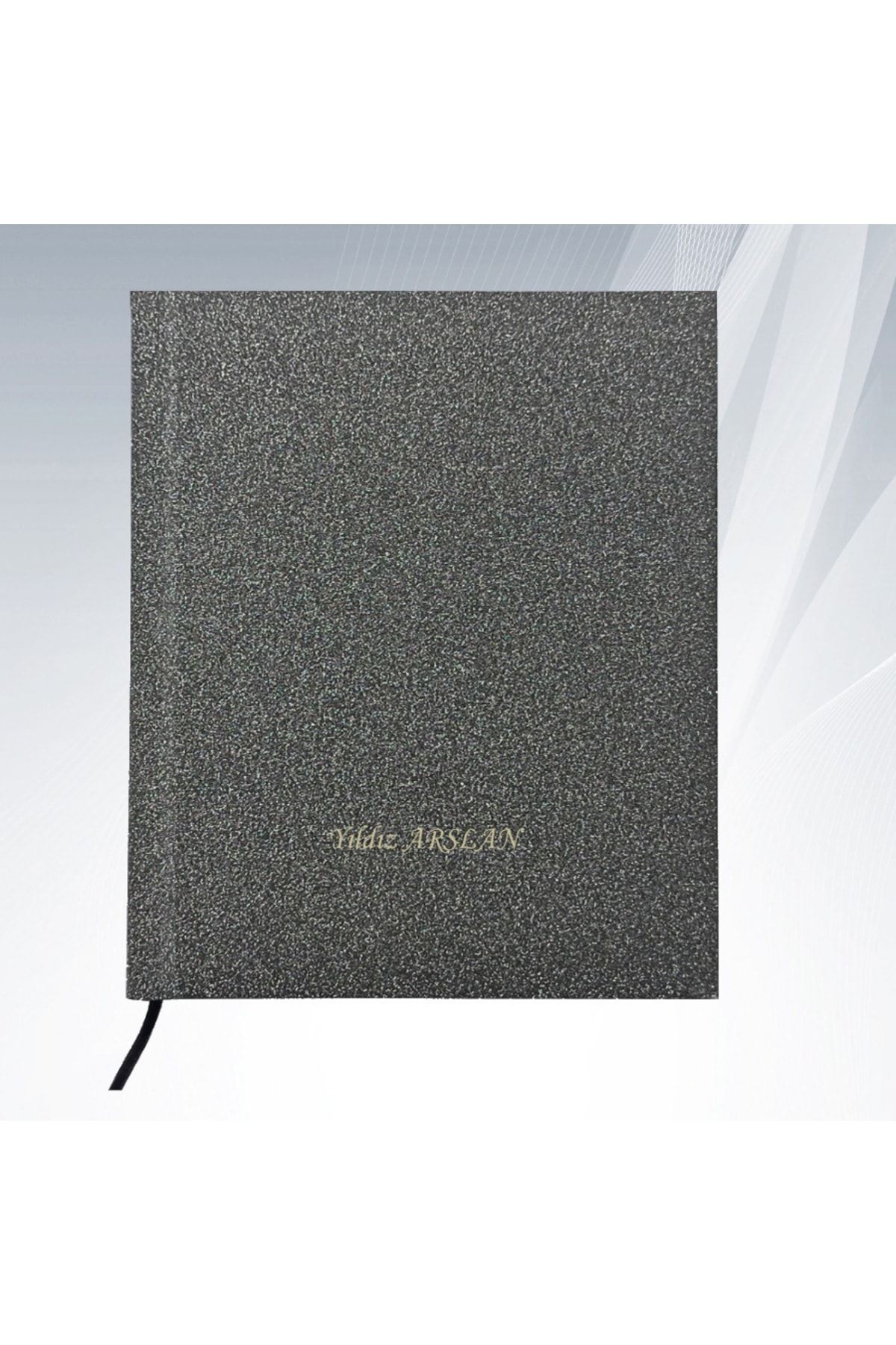 Kişiye Özel Isim Baskılı Çizgili Süngerli Ip Ayraçlı Defter