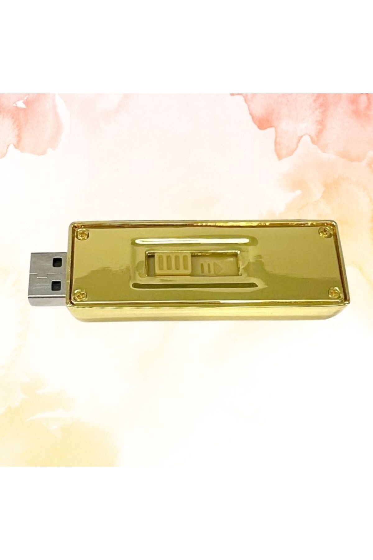 KİŞİYE ÖZEL İSİM BASKILI ALTIN RENKLİ METAL KUTULU ALTIN KÜLÇE USB BELLEK 64 GB