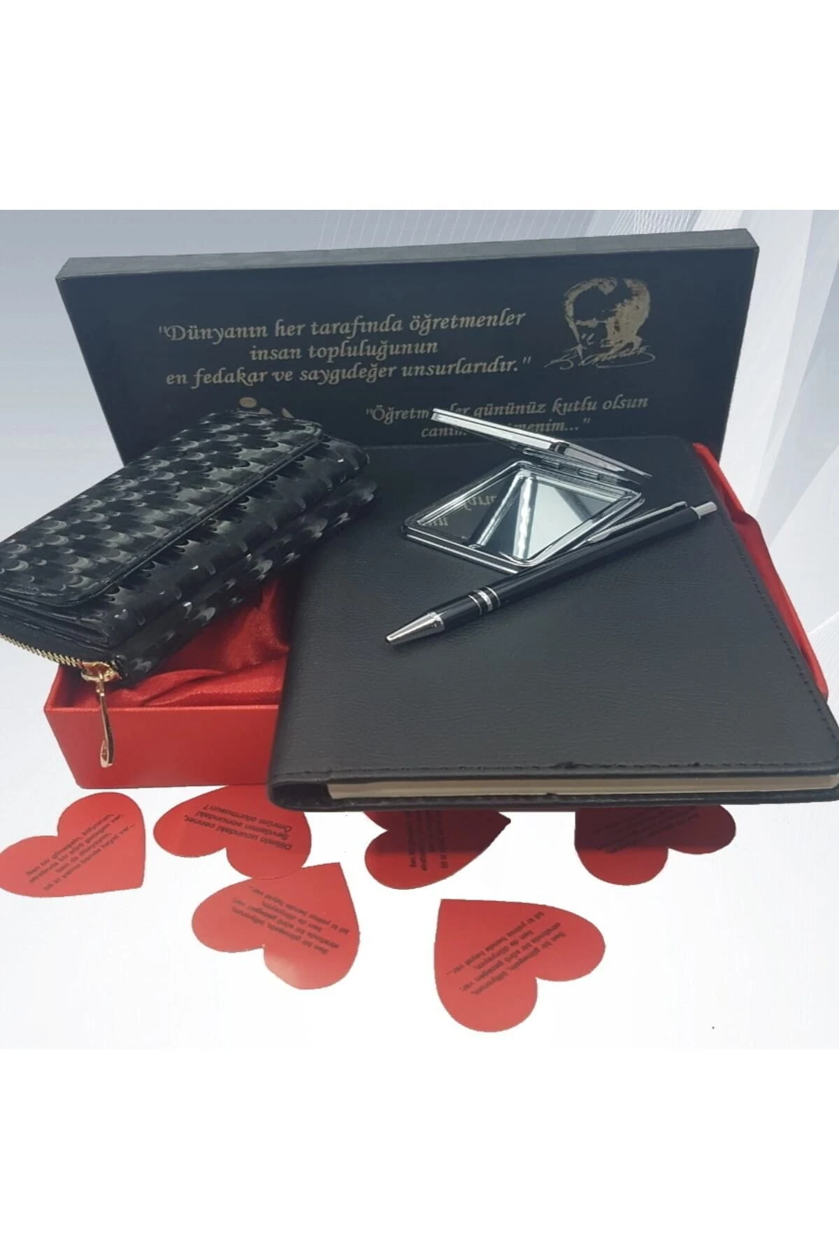 Kişiye Özel Hediye Seti (cüzdan-ayna-defter Ve Hediye Kalem)