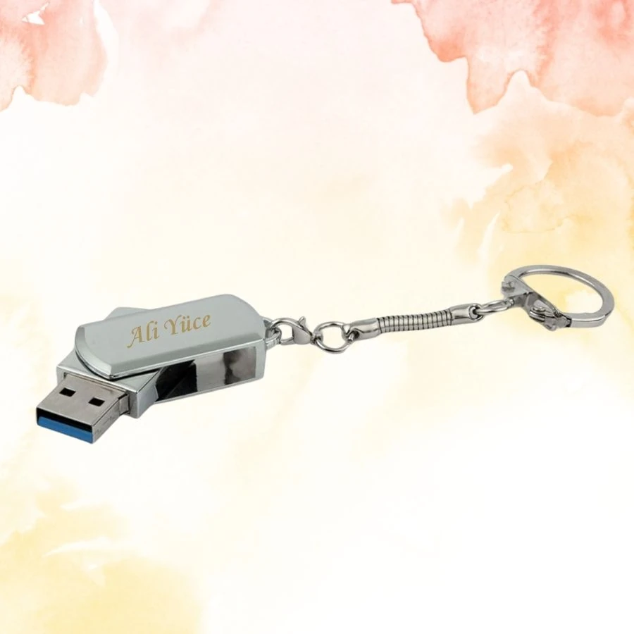 KİŞİYE ÖZEL İSİM BASKILI METAL KUTULU METAL USB BELLEK 3.0 16GB