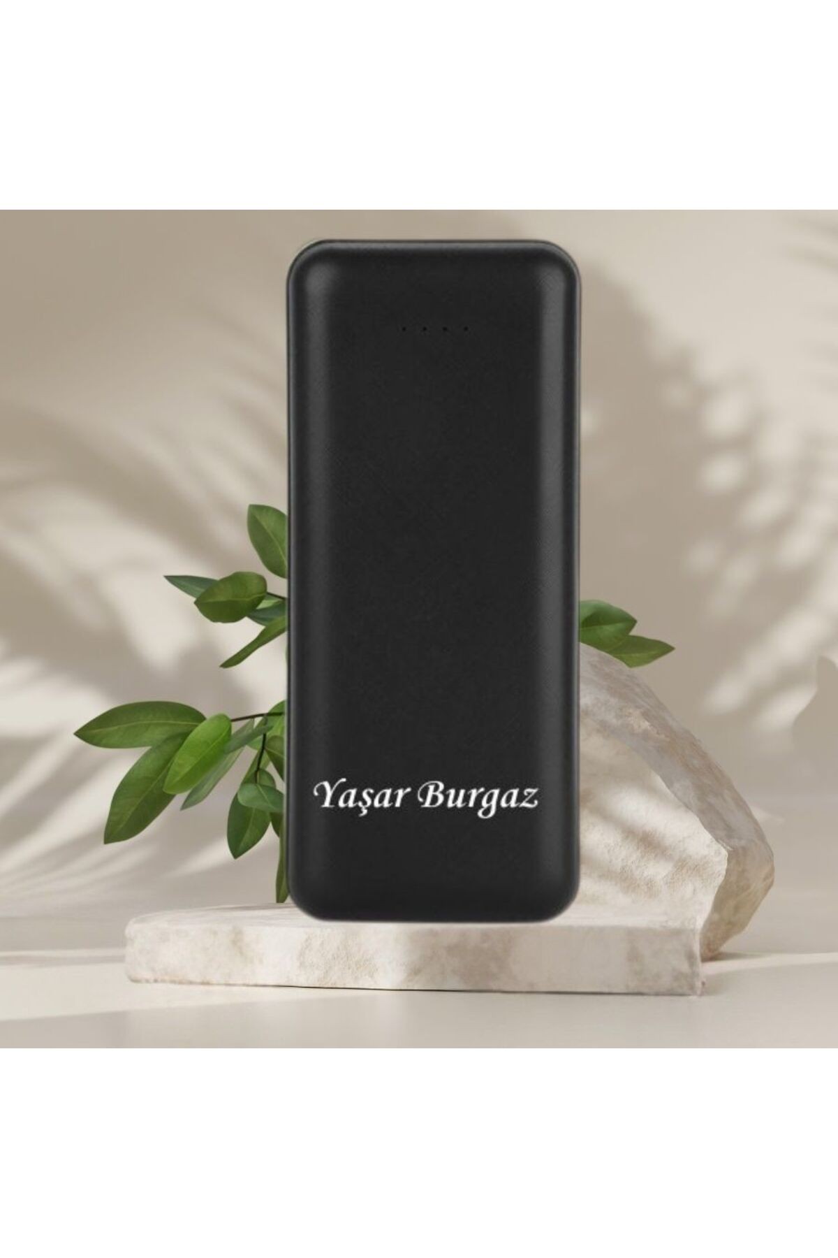 KİŞİYE ÖZEL İSİM BASKILI DERİ GÖRÜNÜMLÜ MİNİ POWERBANK