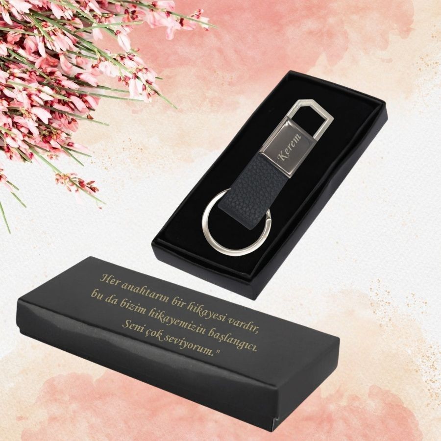 KİŞİYE ÖZEL METAL DERİLİ ANAHTARLIK