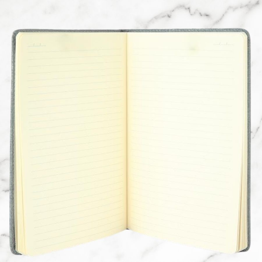 KİŞİYE ÖZEL İSİM BASKILI CEPLİ ÇİZGİLİ DEFTER VE METAL TÜKENMEZ KALEM