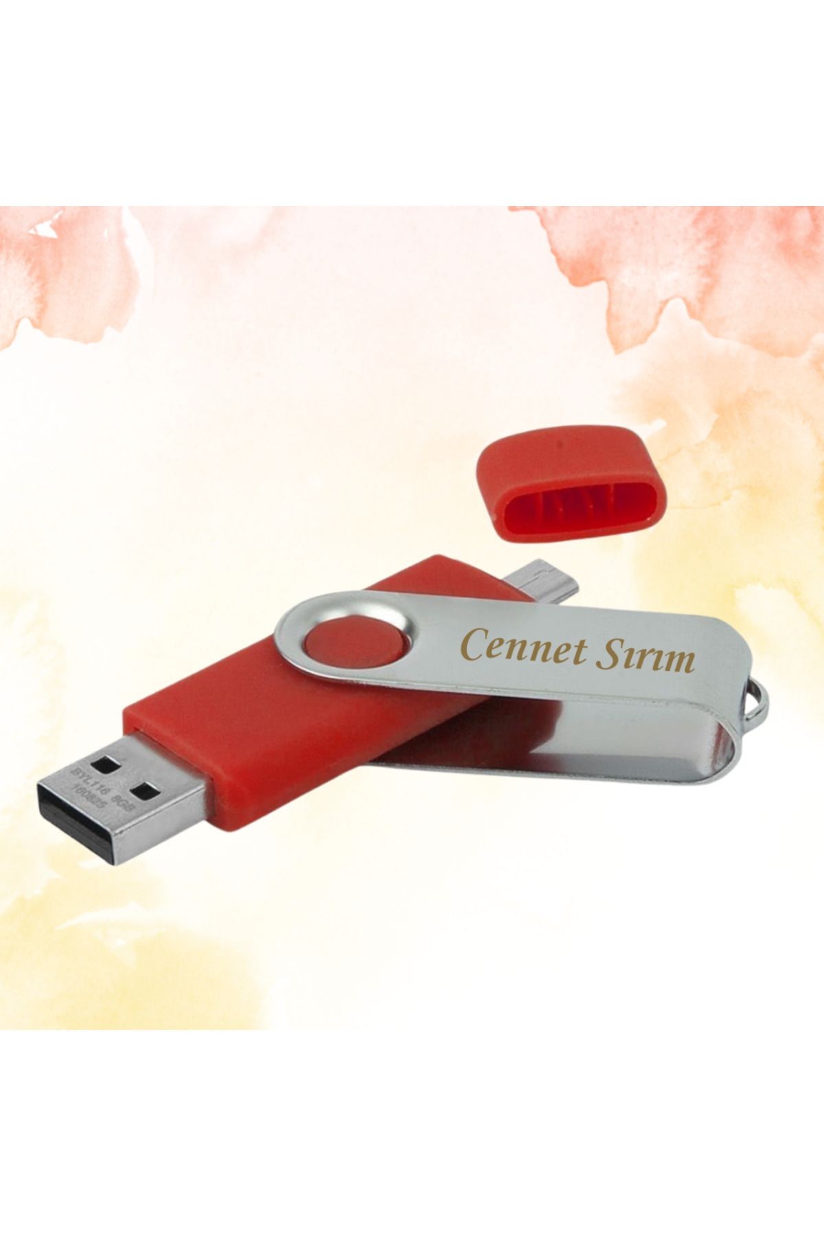 KİŞİYE ÖZEL İSİM BASKILI PLASTİK KUTULU OTG USB BELLEK