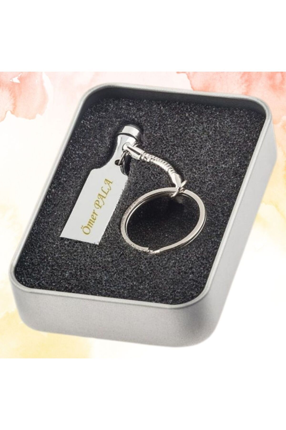 KİŞİYE ÖZEL İSİM BASKILI METAL KUTULU METAL OTG USB BELLEK