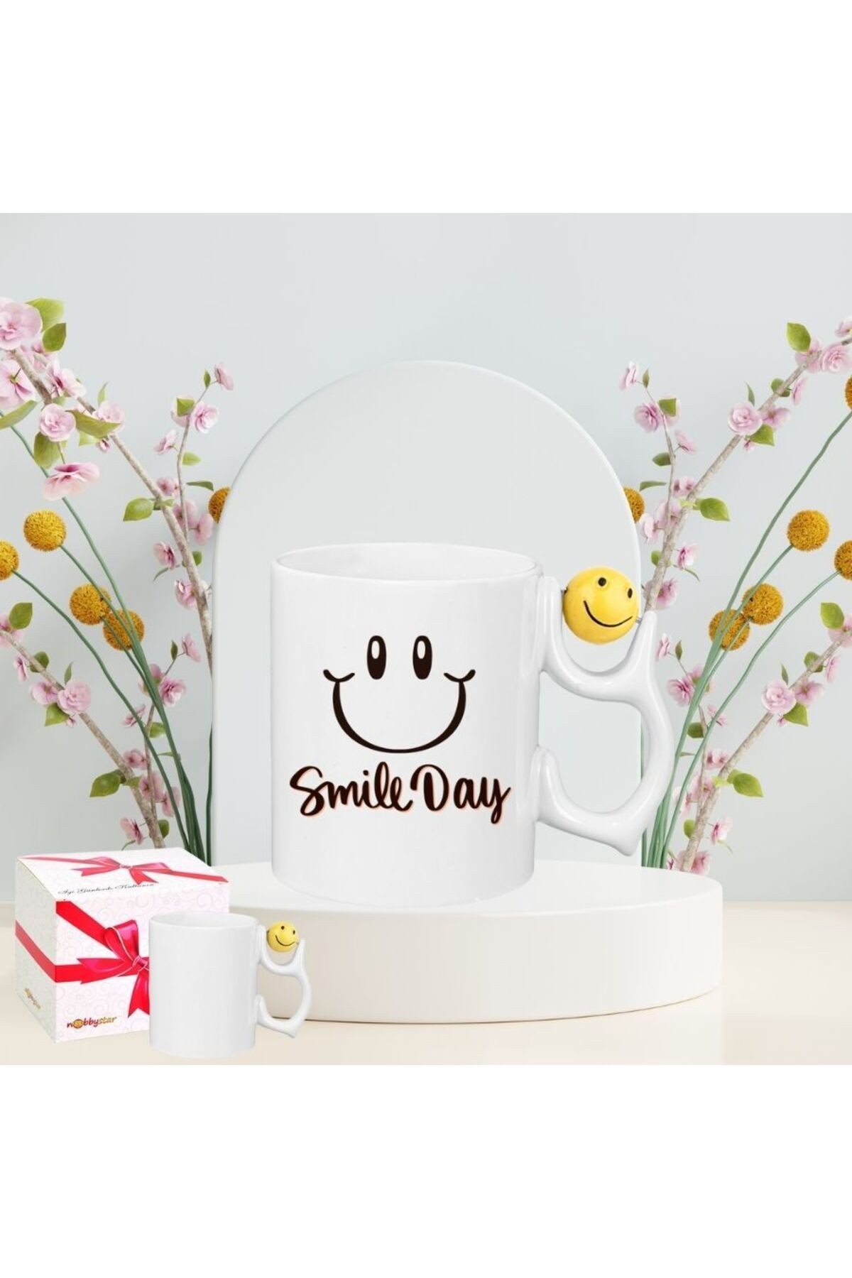 KİŞİYE ÖZEL İSİM YAZI VE RESİM BASKILI EMOJİLİ PORSELEN BEYAZ KUPA BARDAK