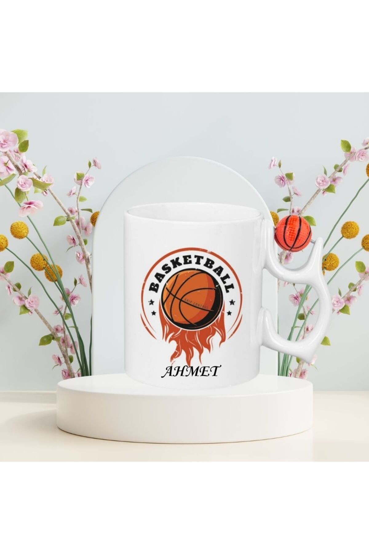 KİŞİYE ÖZEL İSİM RESİM BASKILI BASKETBOL TOPLU KUPA
