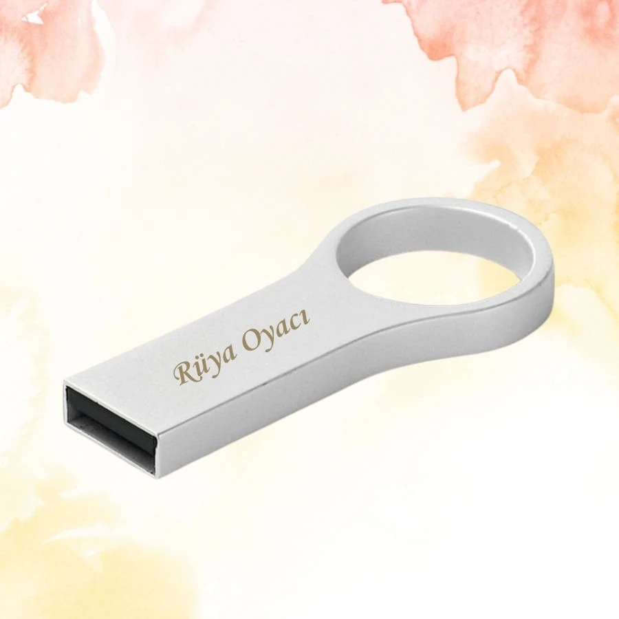 KİŞİYE ÖZEL İSİM BASKILI METAL KUTULU METAL USB BELLEK 2.0 32GB