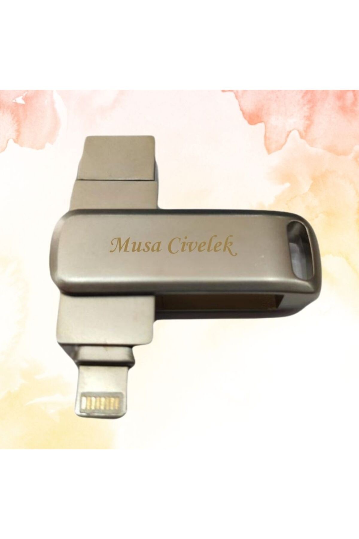 KİŞİYE ÖZEL İSİM BASKILI İOS OTG BELLEK 3.0 64 GB