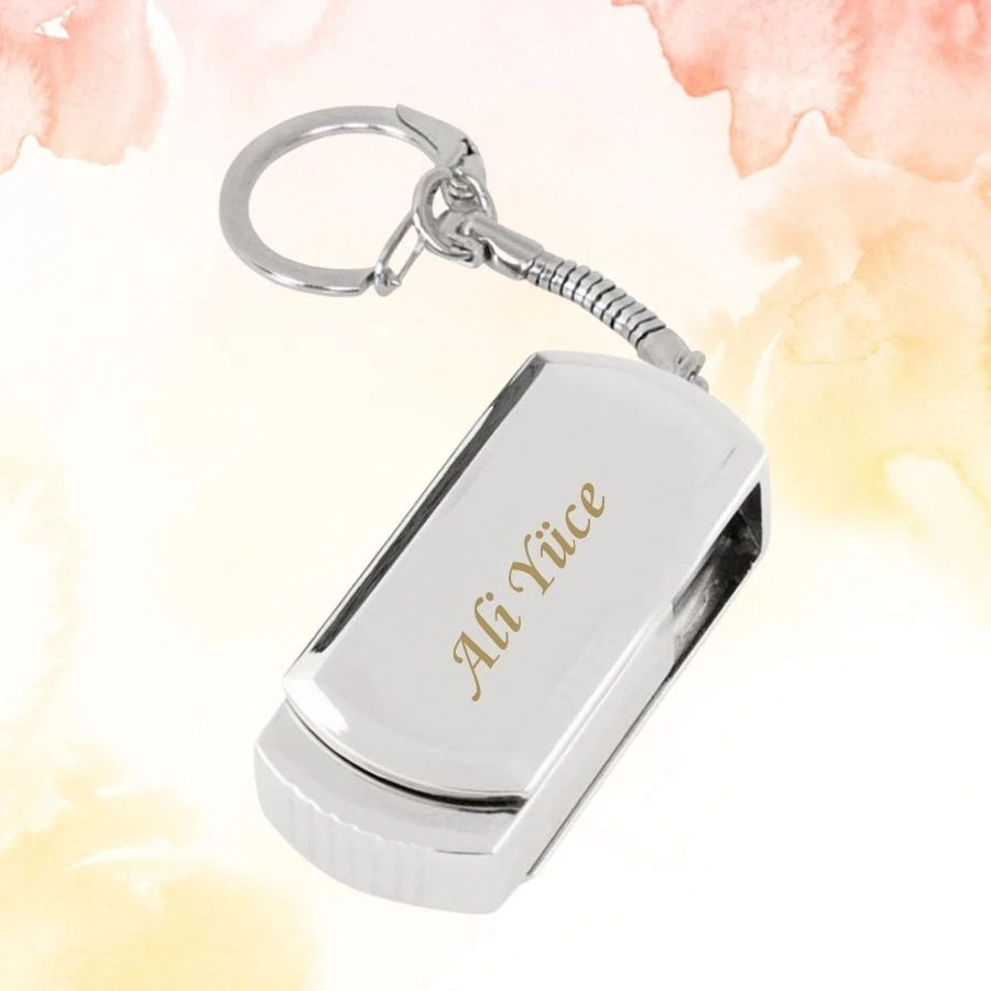 KİŞİYE ÖZEL İSİM BASKILI METAL KUTULU METAL USB BELLEK 3.0 32GB