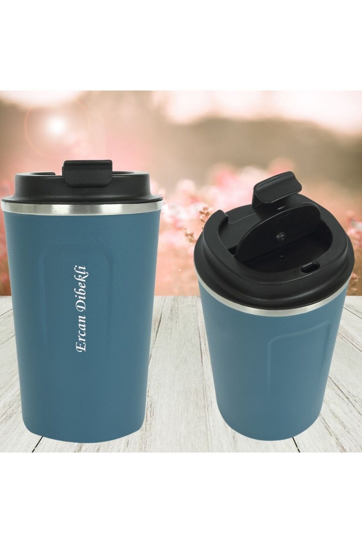 Kişiye Özel Isim Baskılı Çift Katmanlı Kaydırmaz Tabanlı Termos 380 ml