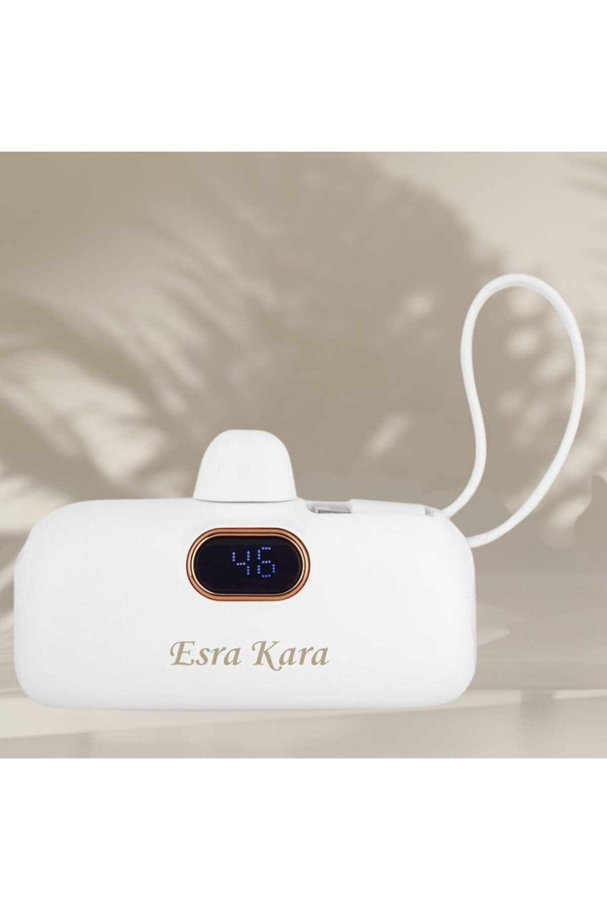 KİŞİYE ÖZEL İSİM BASKILI DİJİTAL EKRAN ŞARJ GÖSTERGELİ POWERBANK