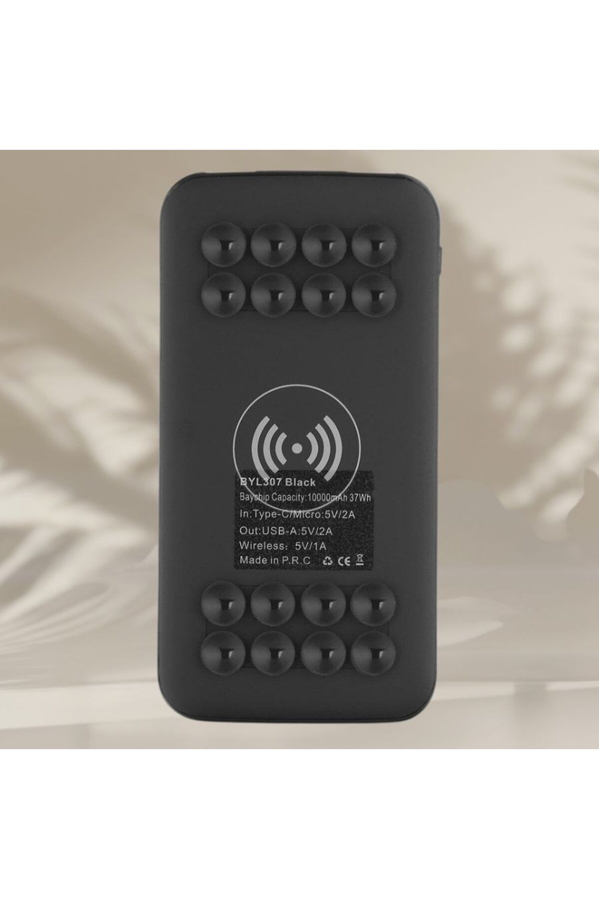 KİŞİYE ÖZEL İSİM BASKILI LED IŞIKLI KABLOSUZ VANTUZLU TELEFON TUTUCULU POWERBANK