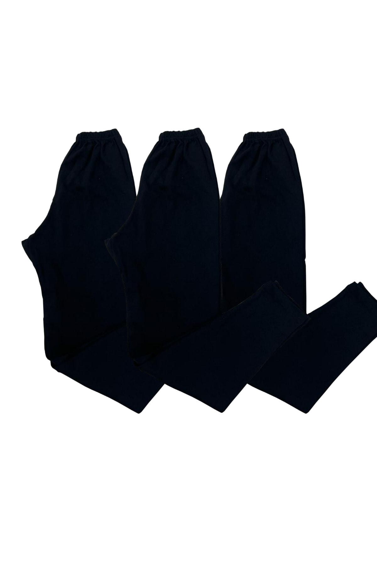 3'lü Siyah Rahat Yumuşak İçlik Tayt, Pantolon Altı İçlik, İçlik Pijama, Kışlık İçlik Giyim