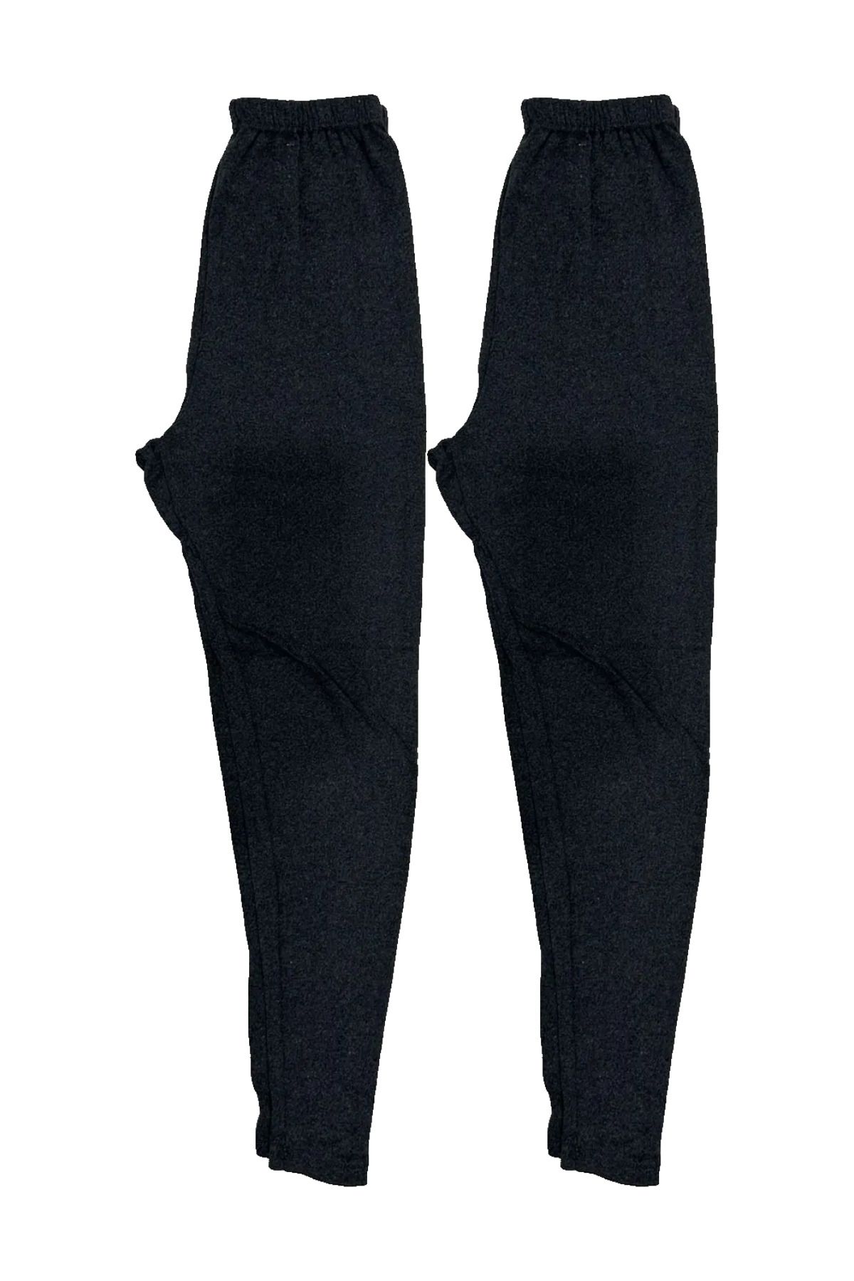 2'li Siyah Rahat Yumuşak İçlik Tayt, Pantolon Altı İçlik, İçlik Pijama, Kışlık İçlik Giyim