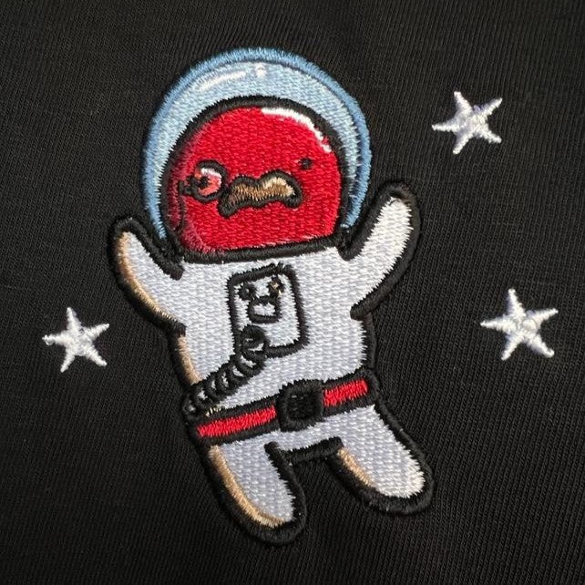 Nakışlı Astronot Domates Kafa Tişörtü T-Shirt