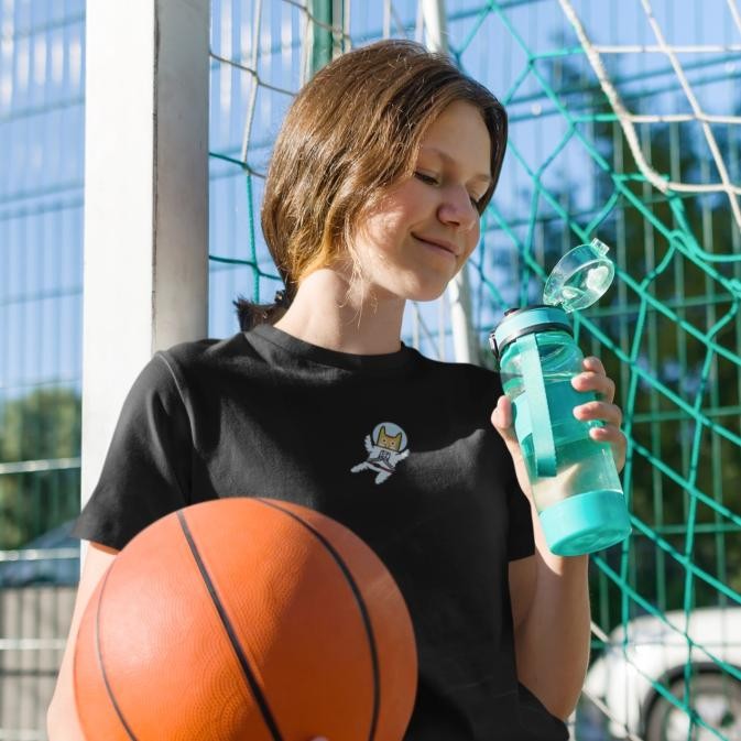 Nakışlı Astronot Kedi Tişörtü T-Shirt
