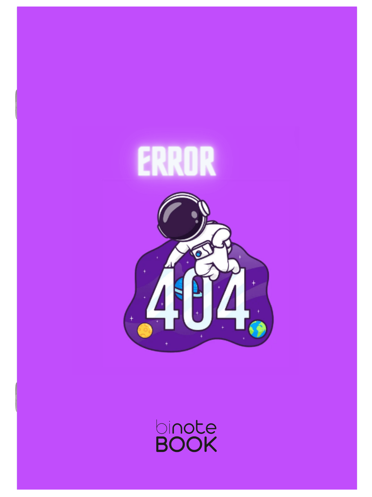 Error... Hata 404 Uyarısı Alan Astronot Temalı Defter