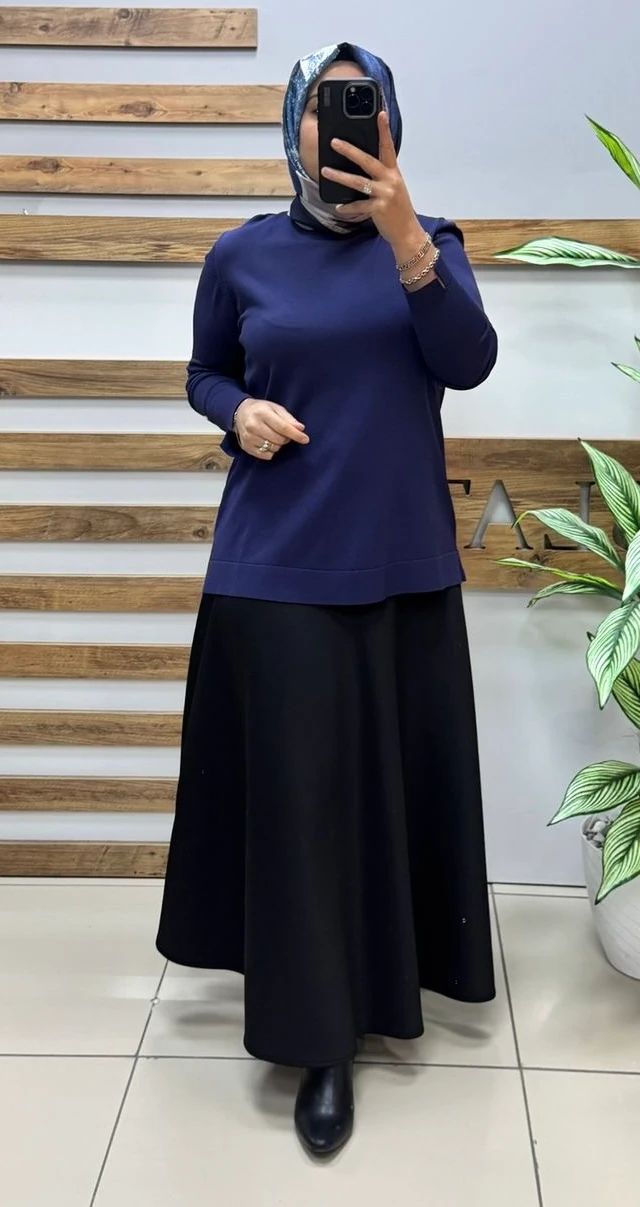 Nuss Merserize Tunik NS-26K902 - LACİVERT