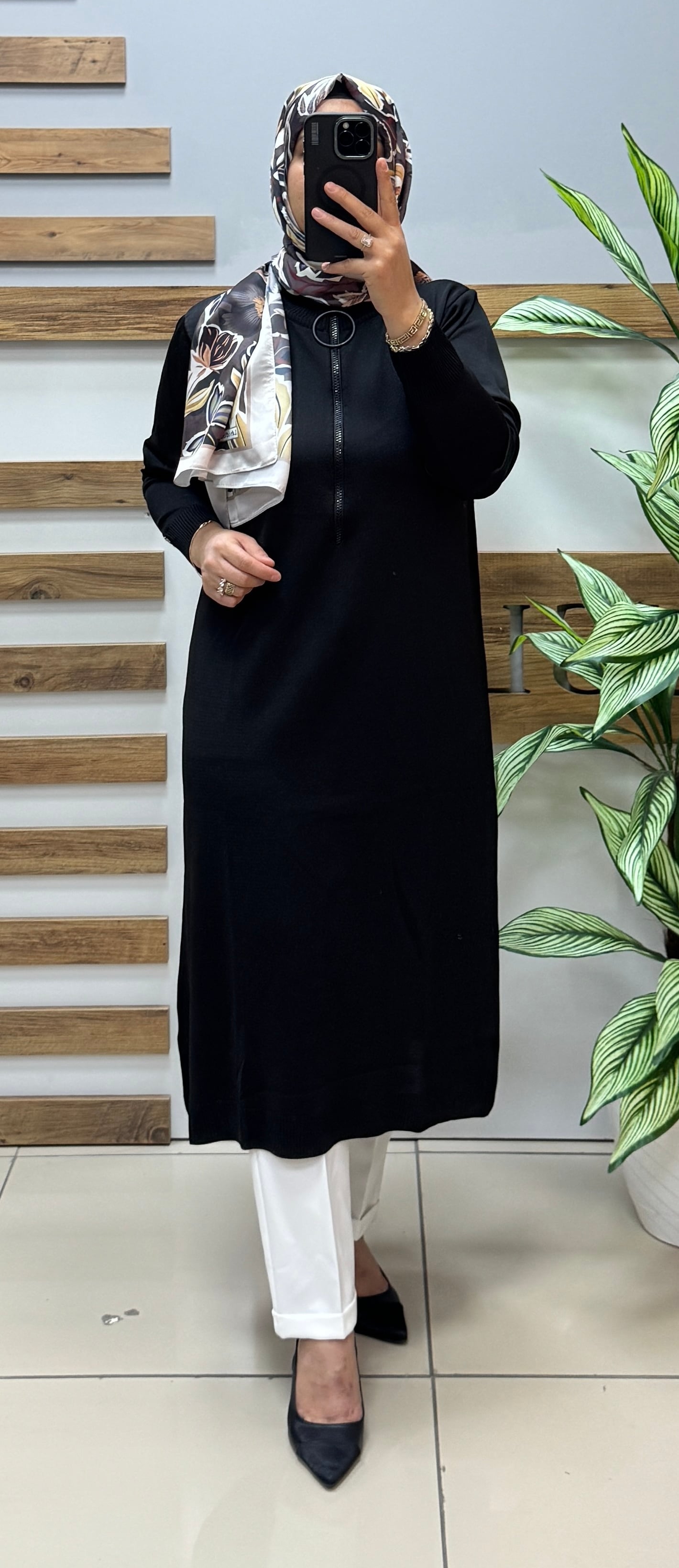 ARMİNE TREND Merserize Tunik 25YTD4113 - SİYAH