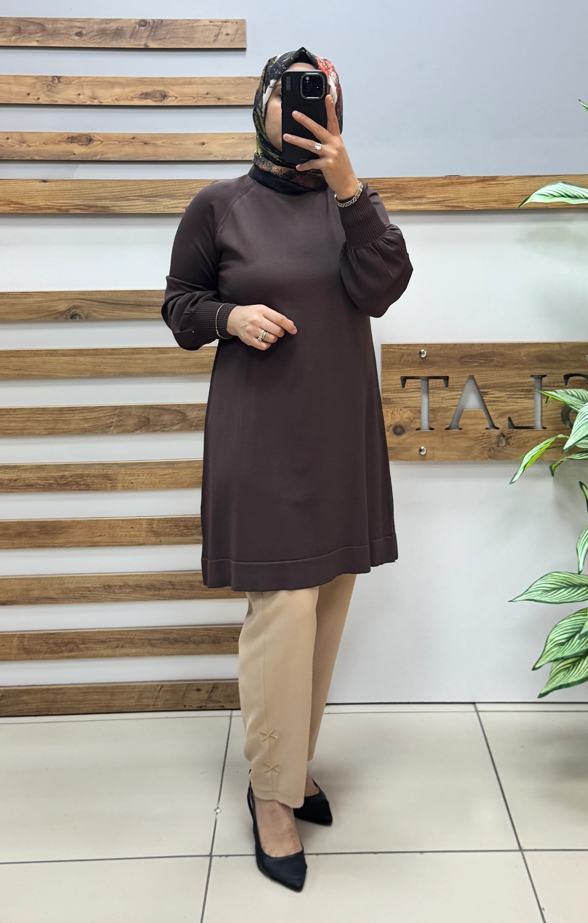 NUSS Merserize Tunik NS-26K500 - KAHVERENGİ