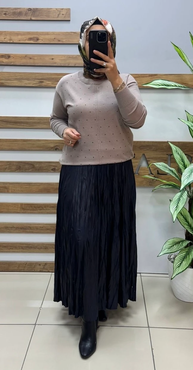 Armine Trend Kraş Etek 25KT 114 - LACİVERT