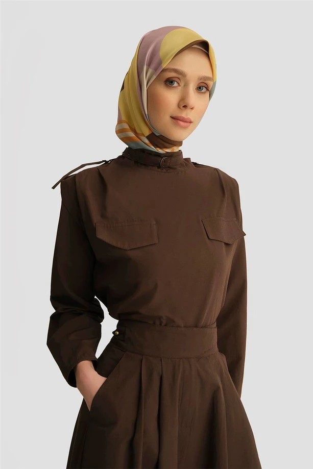 ARMİNE Apoletli Takım 25Y6023 Acı Kahve