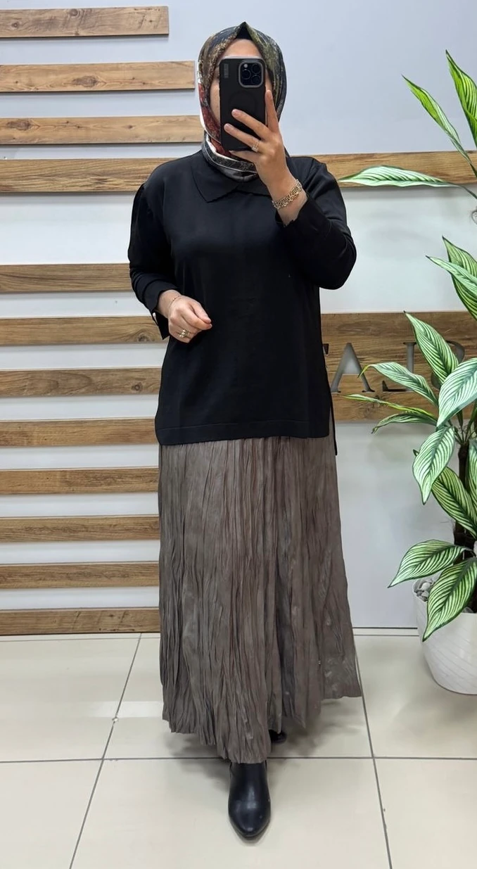 Armine Trend Kraş Etek 25KT 114 - VİZON