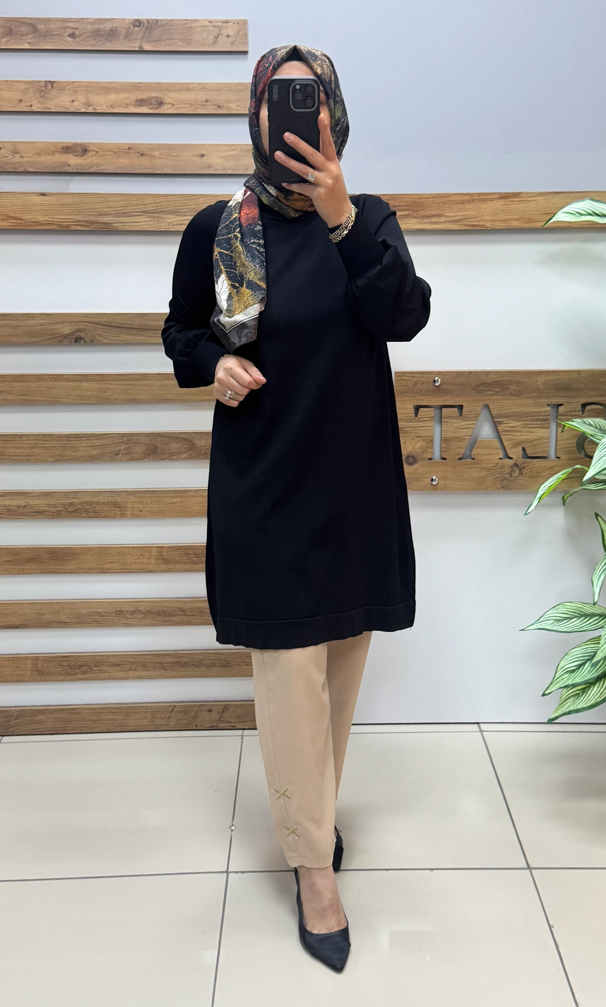 NUSS Merserize Tunik NS-26K500 - SİYAH