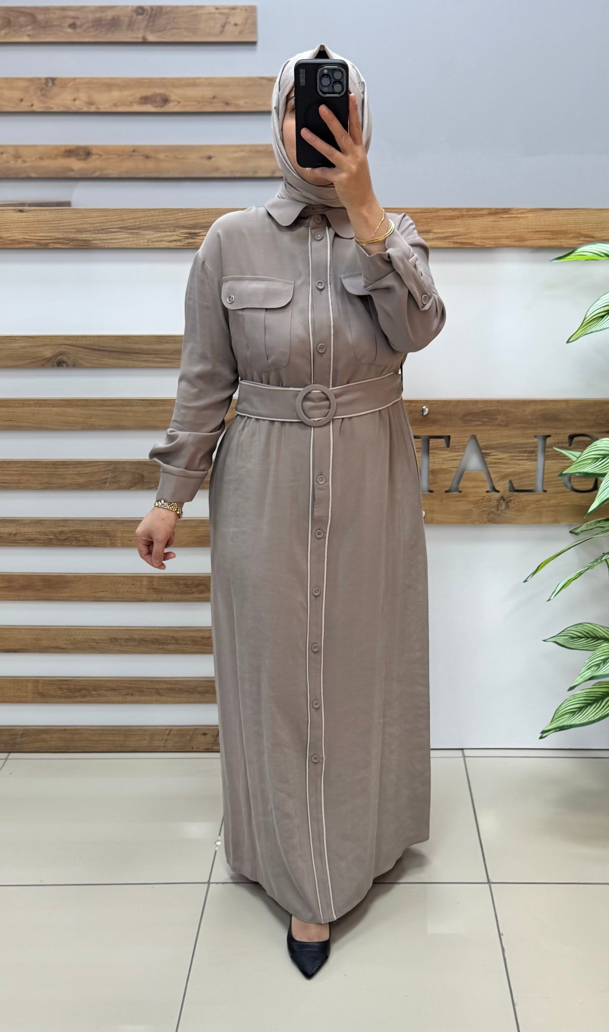 ARMİNE TREND Elbise Vizon 25YT929