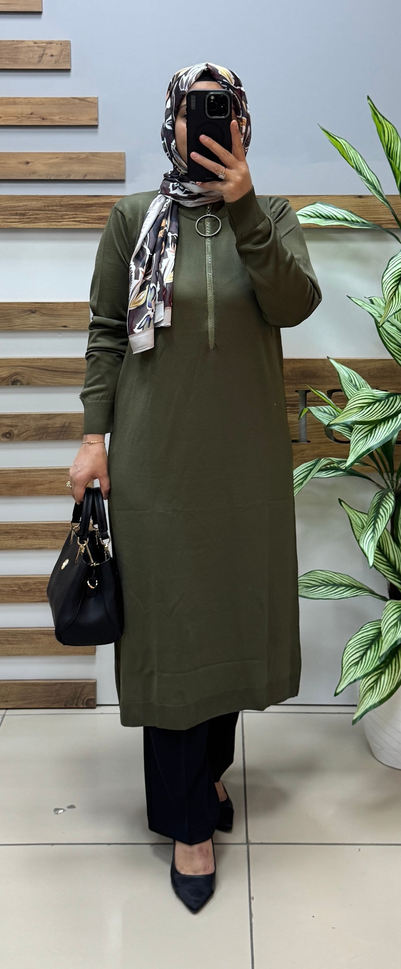 ARMİNE TREND Merserize Tunik 25YTD4113 - HAKİ