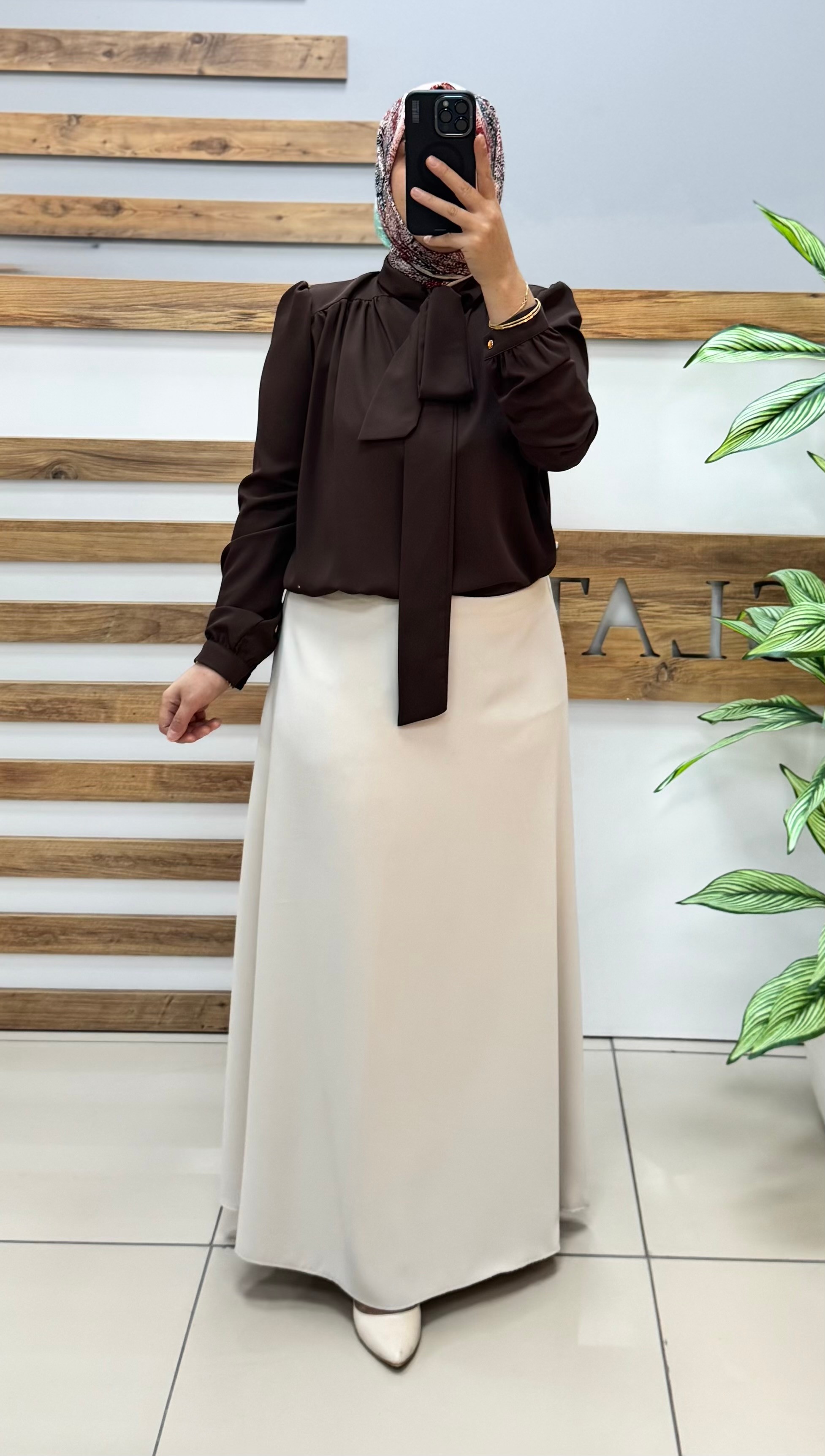 ARMİNE TREND Gömlek 25YT303 - KAHVERENGİ
