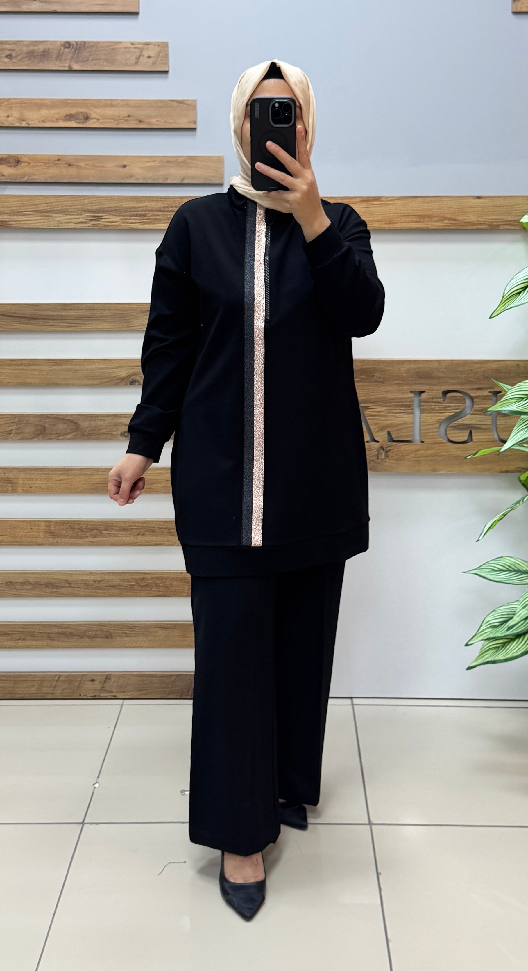 ARMİNE TREND Tunik 25KT407 - SİYAH