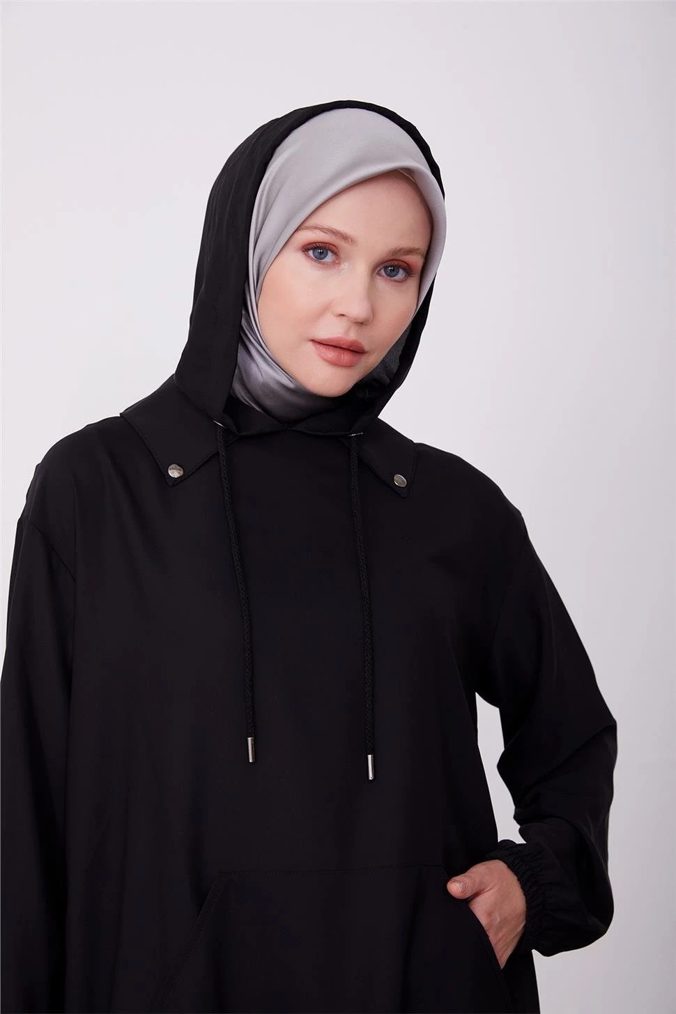 ARMİNE Kapişonlu Tunik 23K4714 Siyah