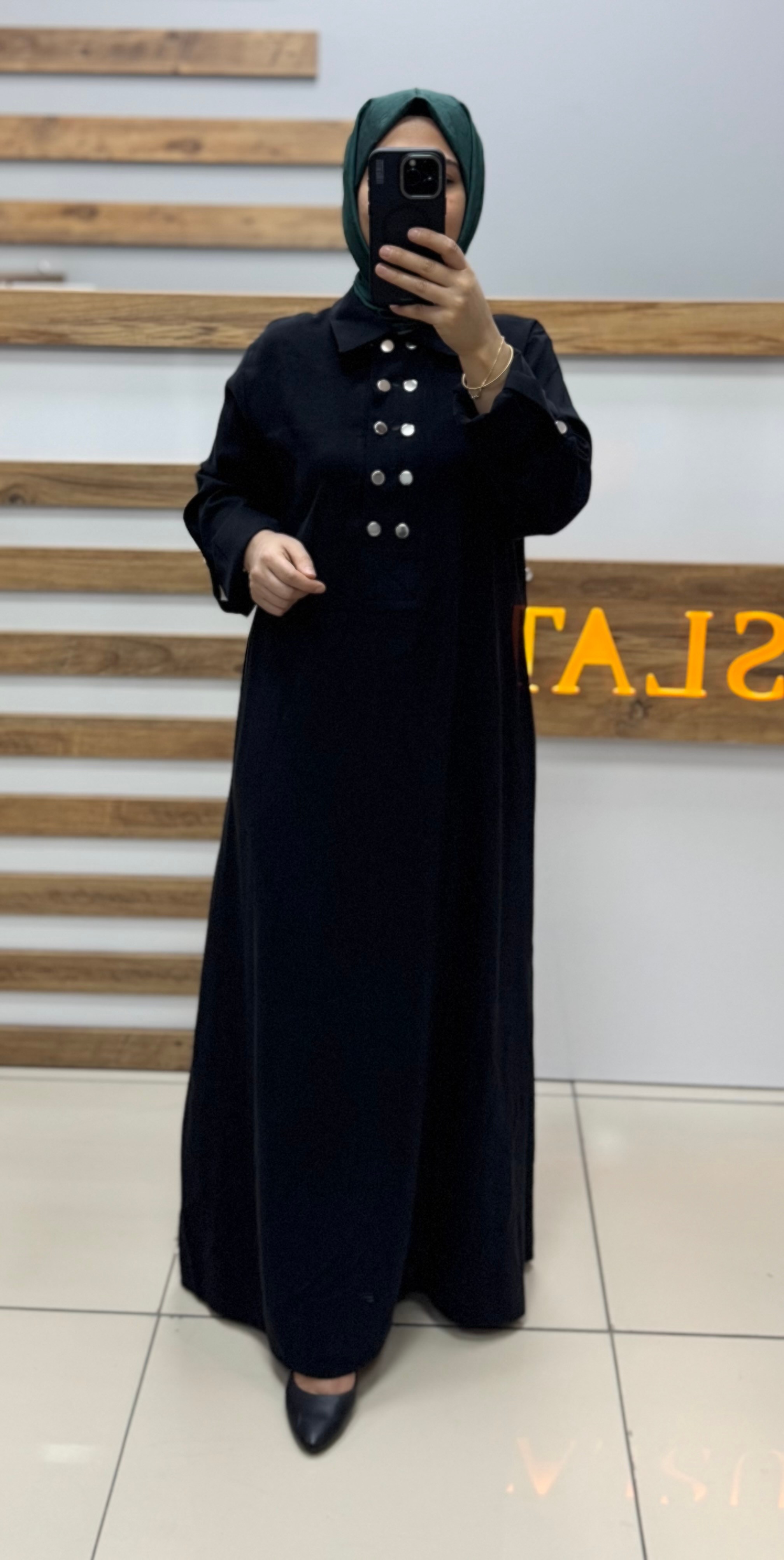 NOSHE Kupra Elbise 4533 - SİYAH