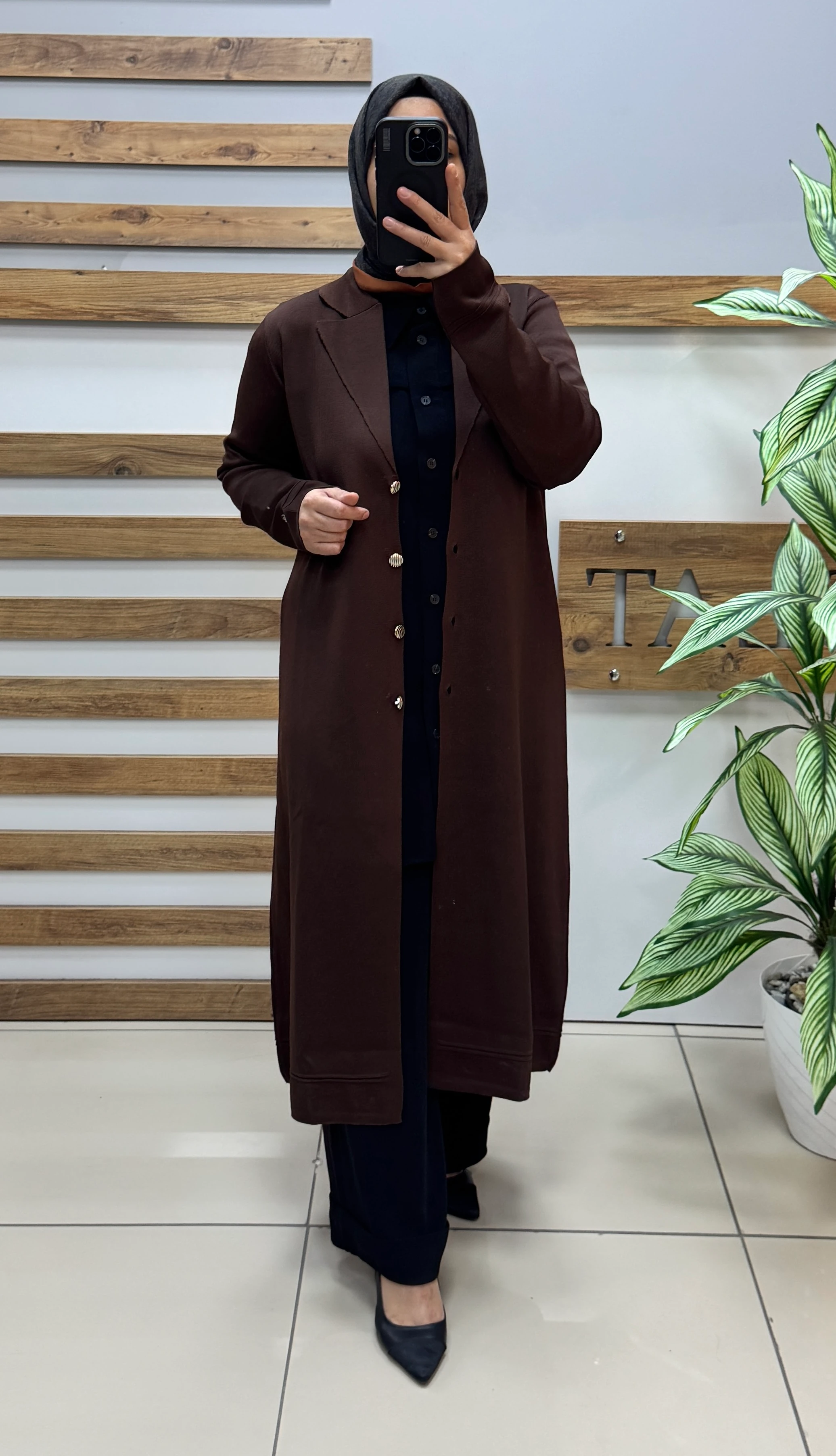 ARMİNE TREND Merserize Hırka 25YTD4121 - KAHVERENGİ