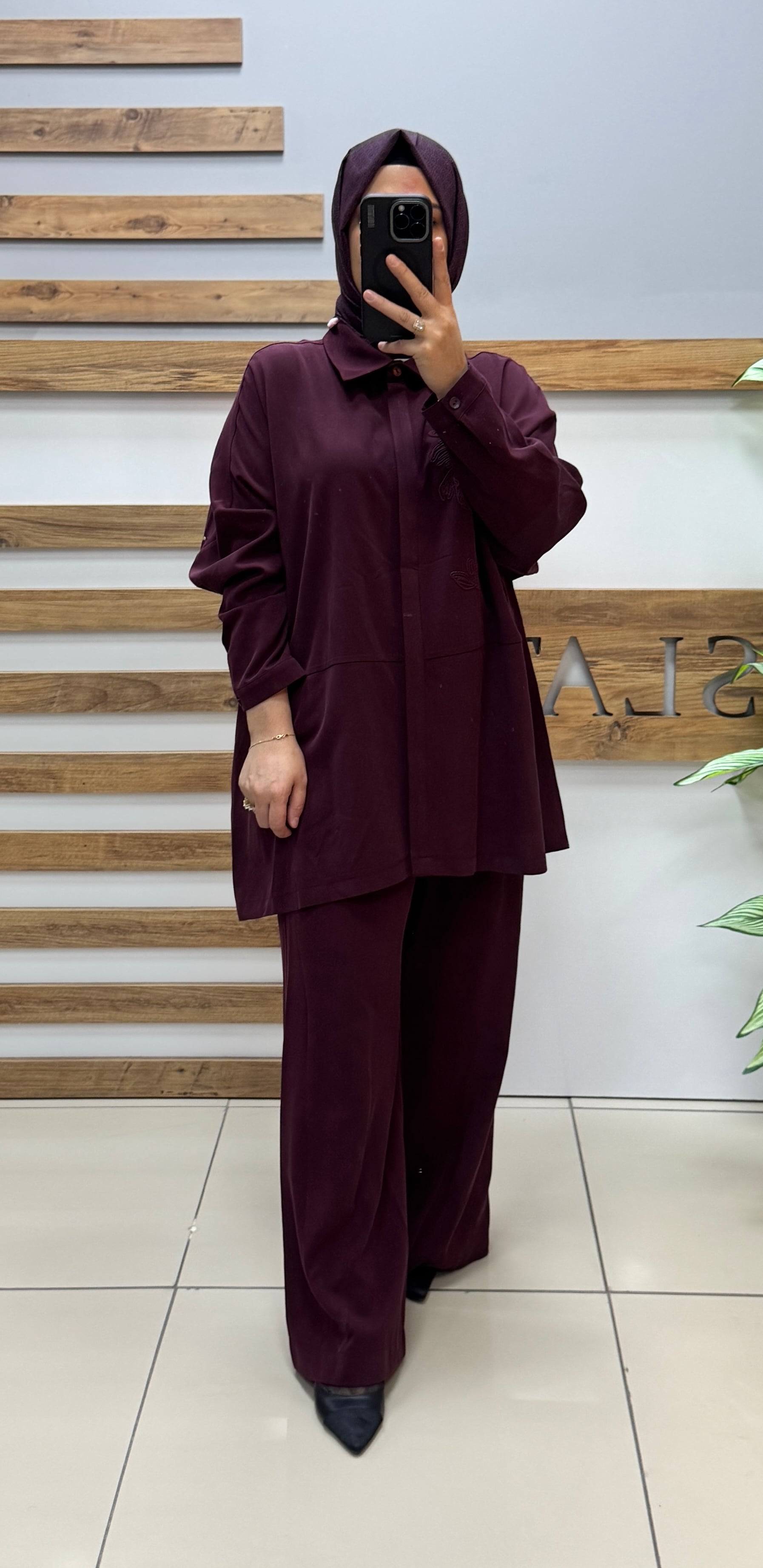 NUSS İkili Takım NS-26K1034 - BORDO