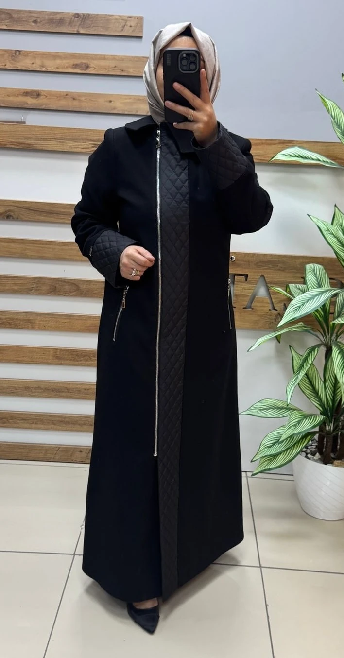 NİHLE Tam Boy Kaşe Kap Siyah 7663