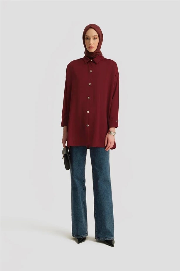ARMİNE Gömlek ORTD8300-1 - BORDO