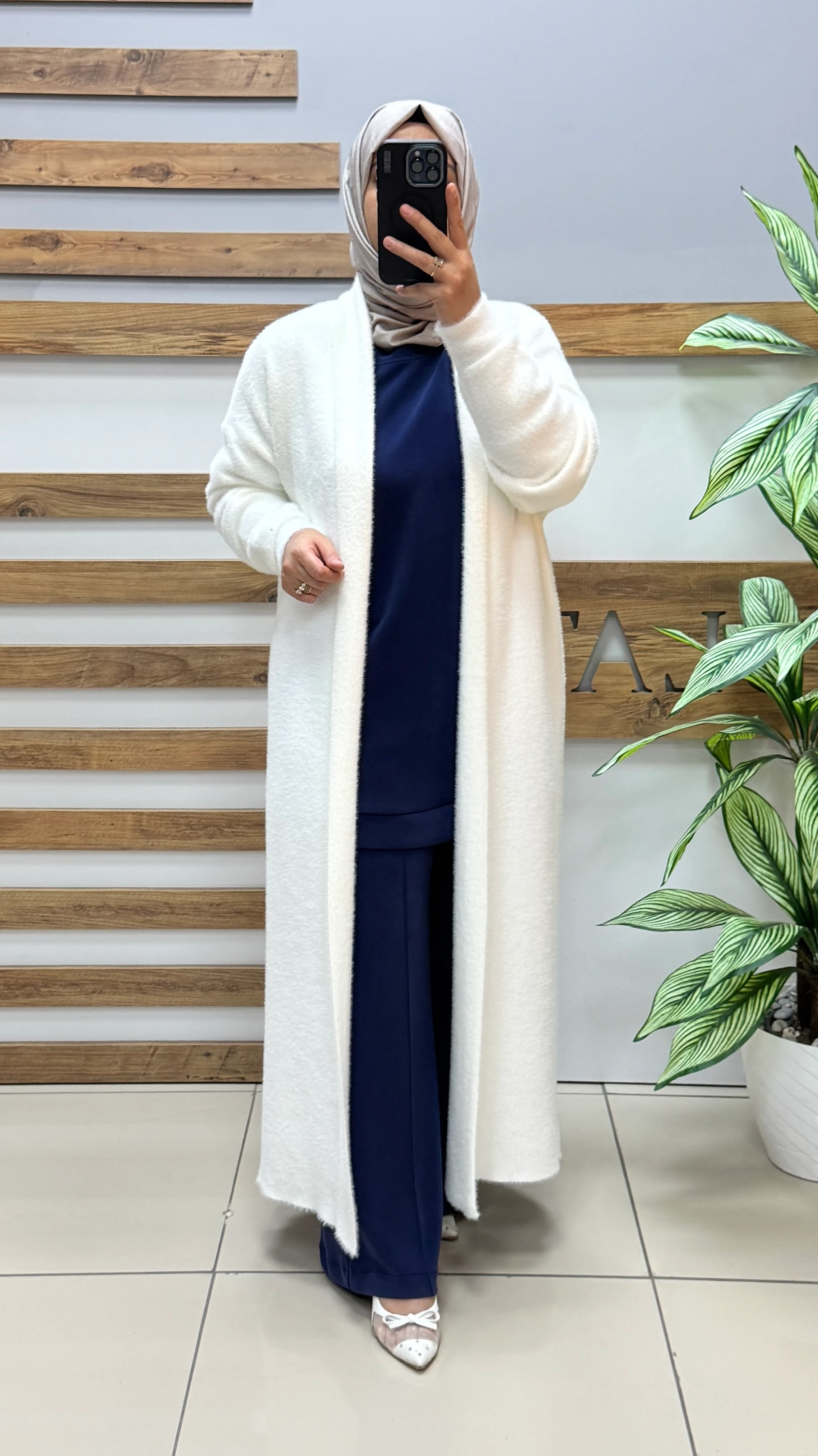 YELLOWMOON Angora Hırka 4142 - EKRU