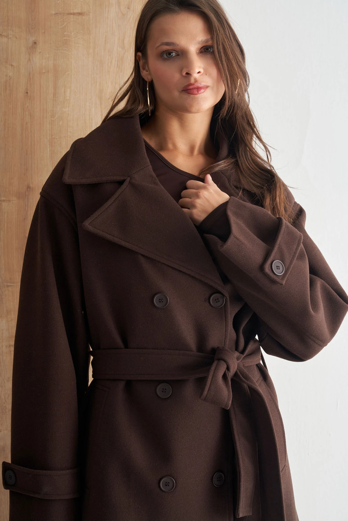 Oversize Premium Kaşe Kaban