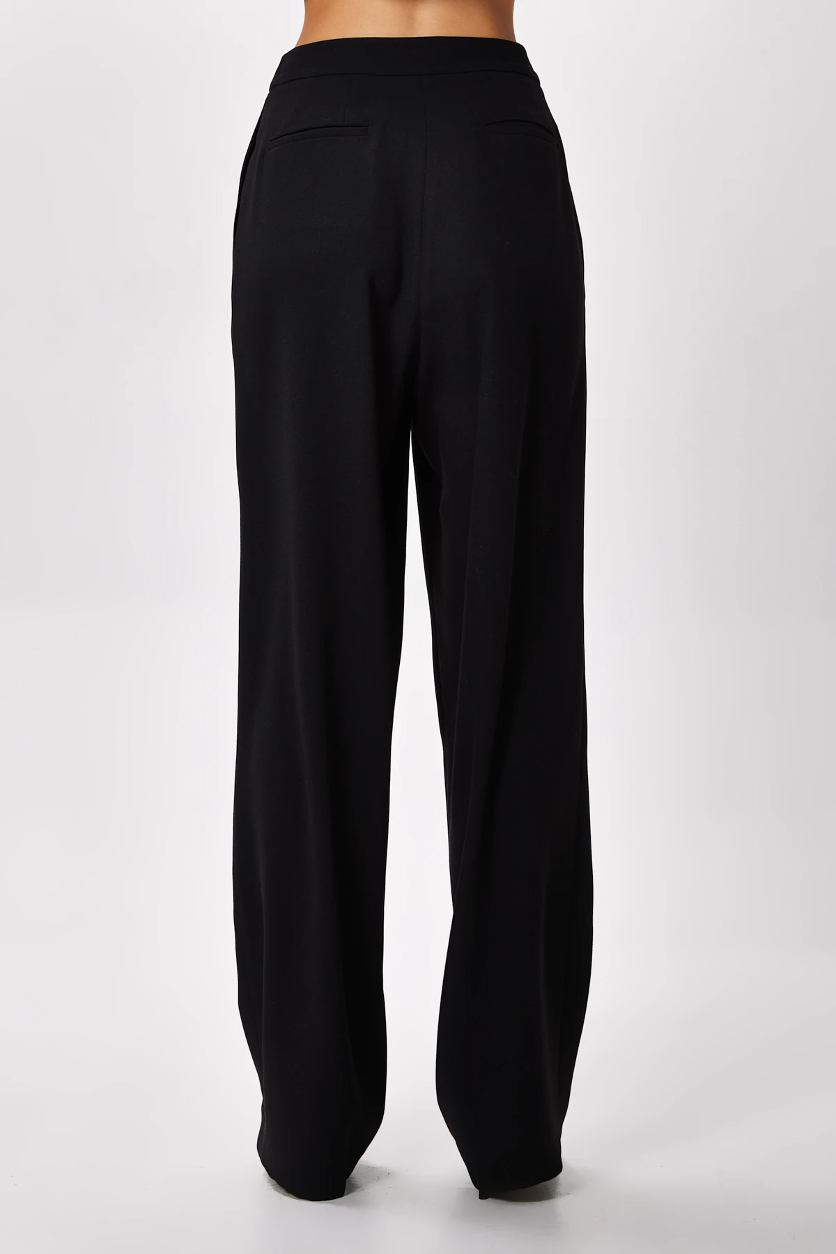 Klasik Kesim Yüksek Bel Pantolon - Siyah