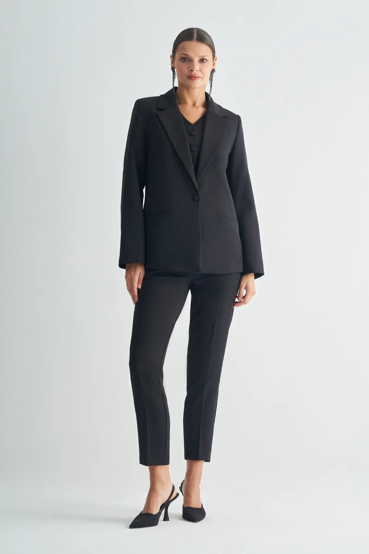 Oversize Blazer Ceket - Siyah