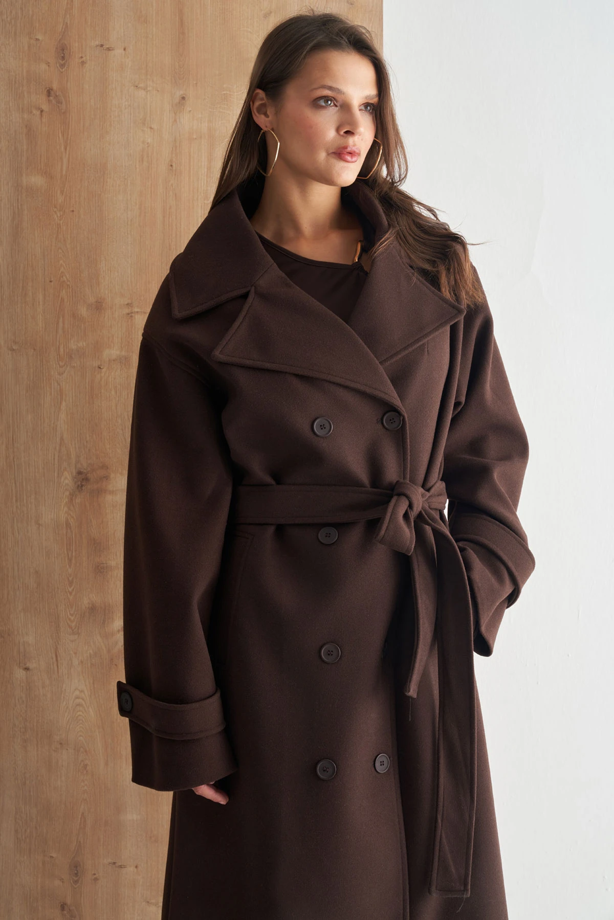 Oversize Premium Kaşe Kaban