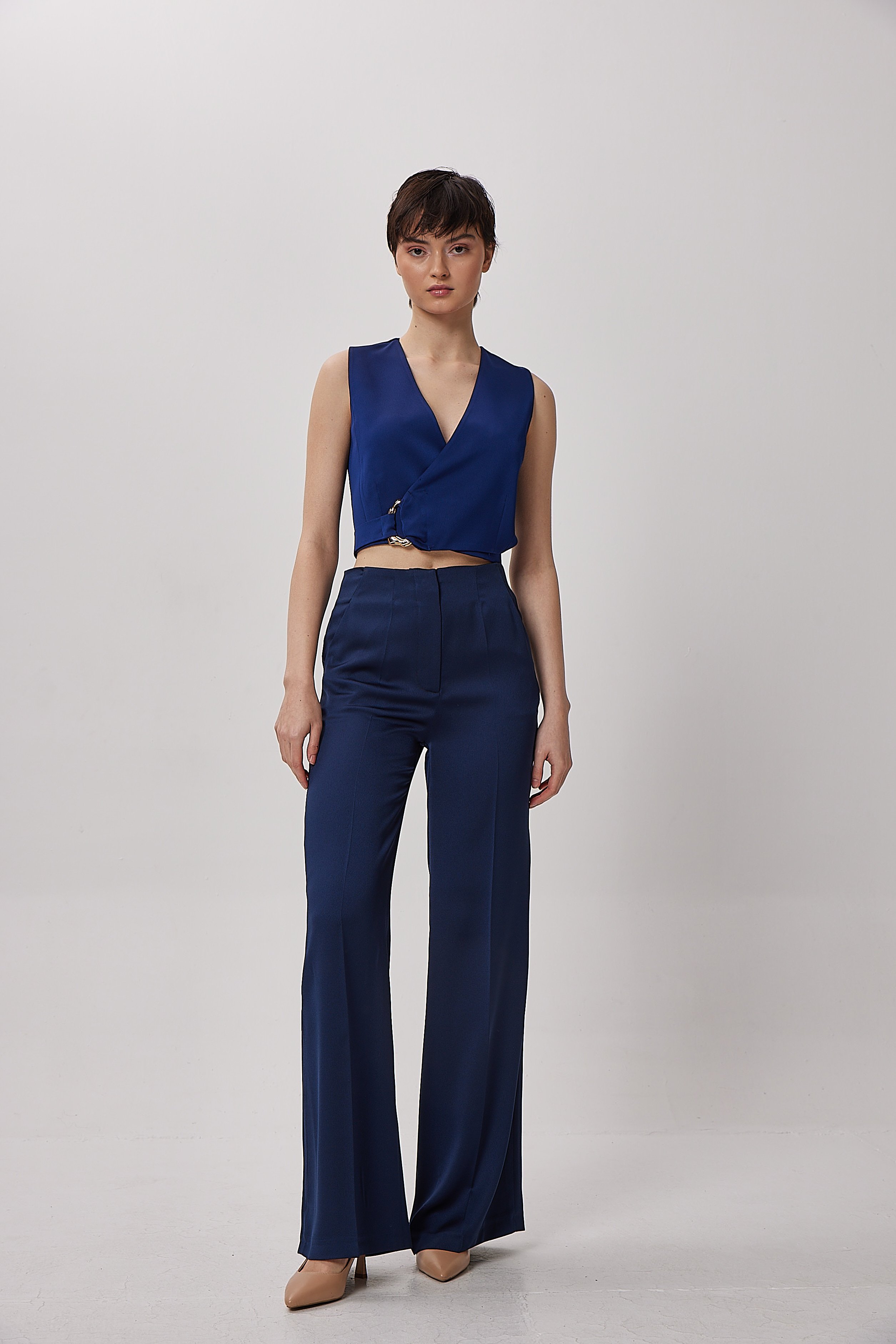 BTK10451 Basıc Bol Paça Pantolon