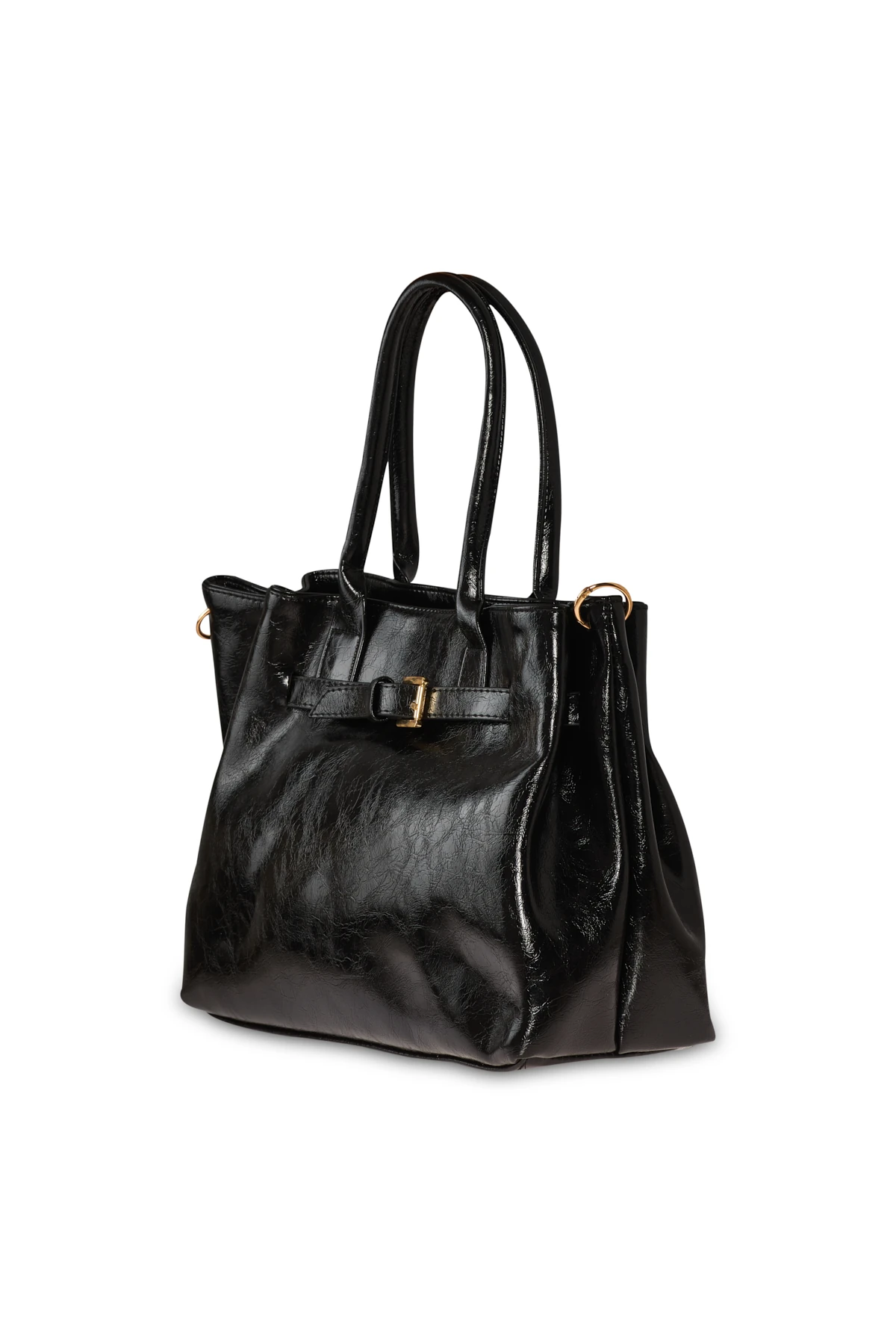 Tokalı Klasik Form Çanta - Siyah