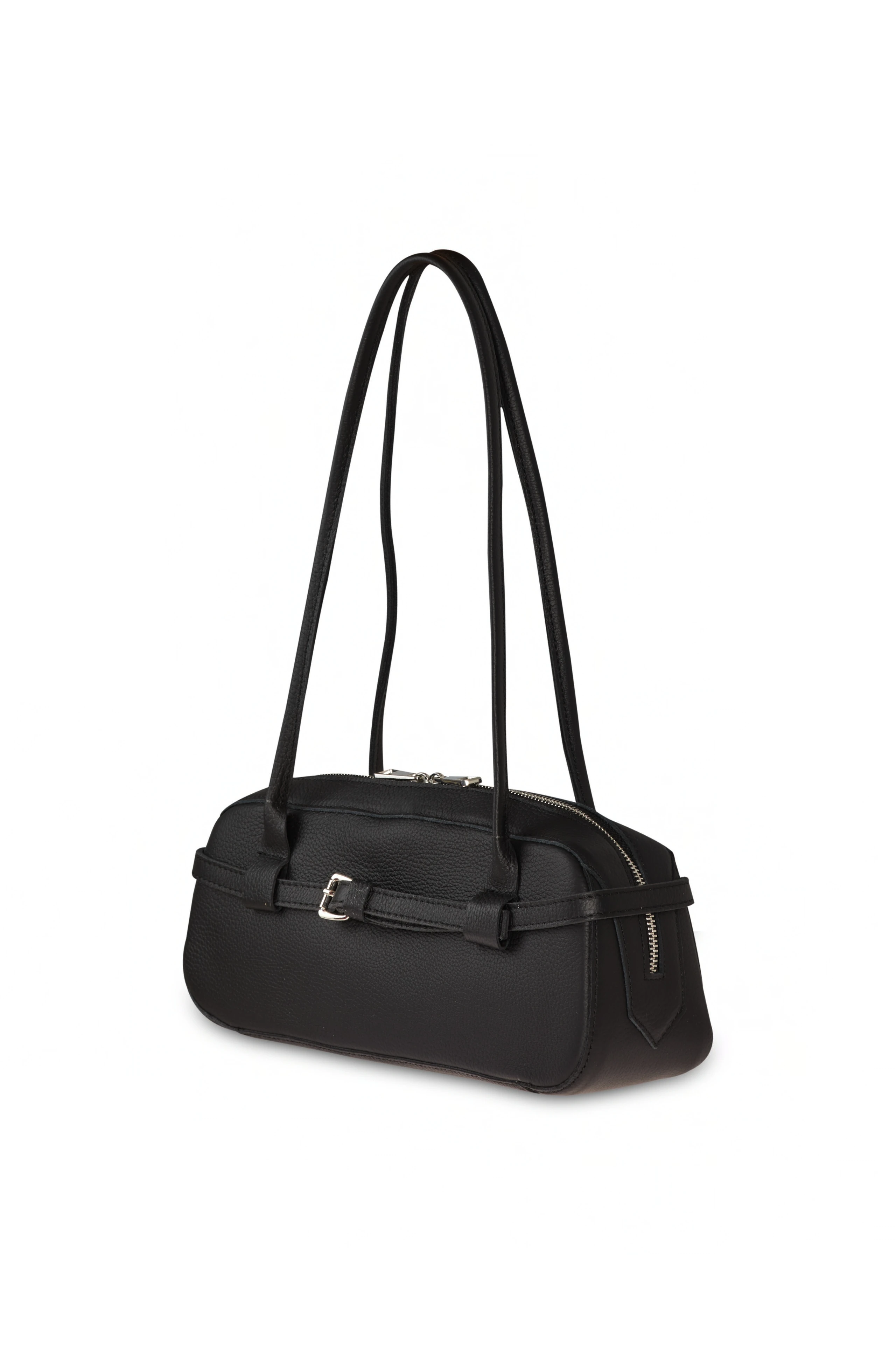 Tokalı Dikdörtgen Form Çanta - Siyah